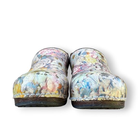 Dansko XP Floral Watercolor Leather Slip on Clog Shoes Women's EU 40 9-9.5 - Picture 4 of 13